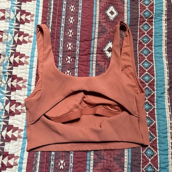 Athleta orange sports bra crop tank size small - Picture 3 of 3
